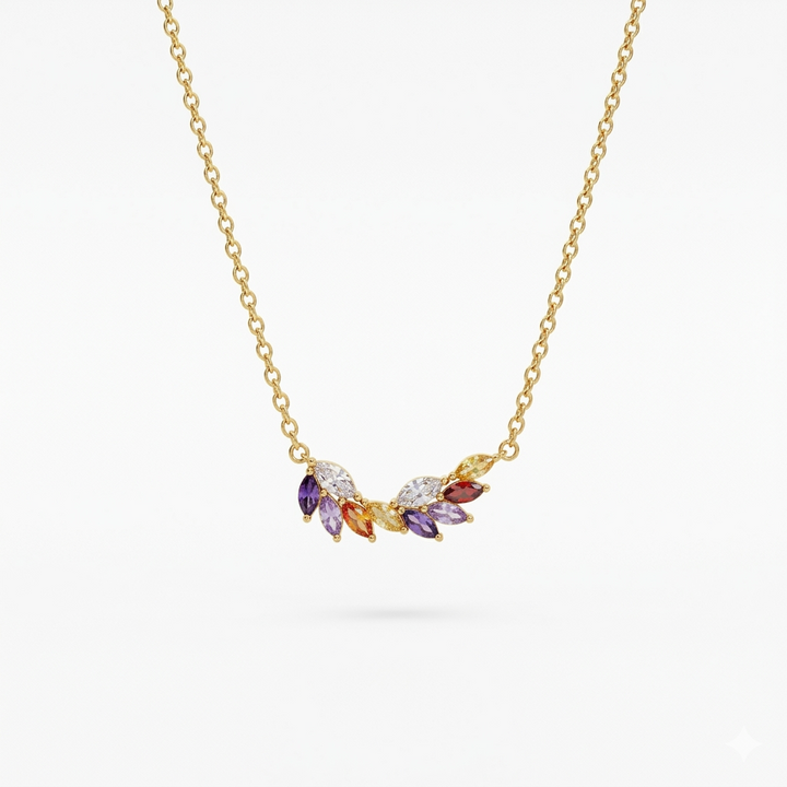 Multicolor Swan Wings Glow Necklace