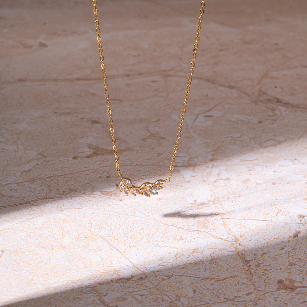 White Swan Wings Glow Necklace | Salty