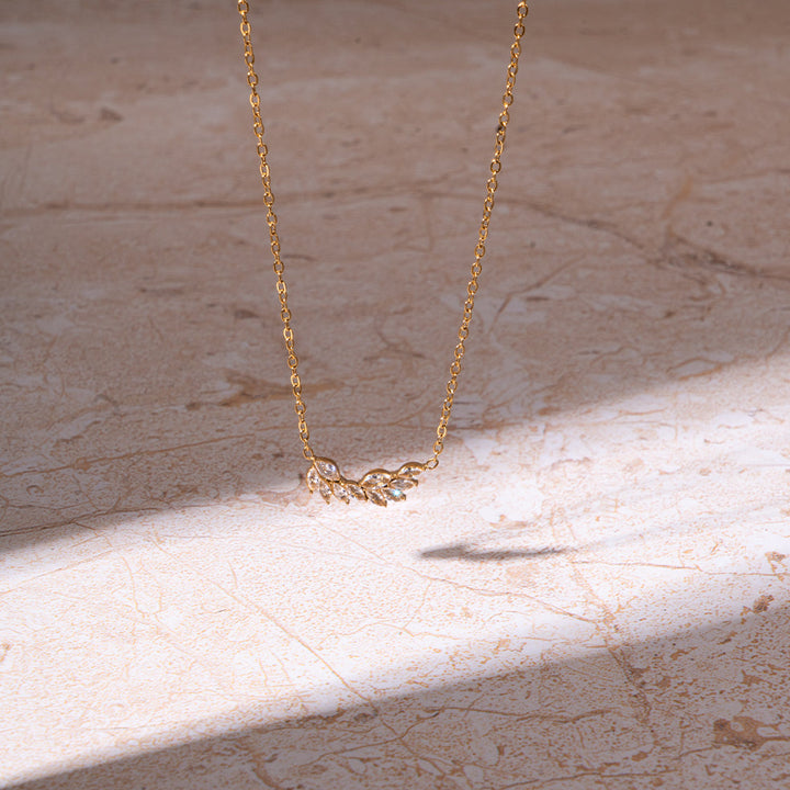 White Swan Wings Glow Necklace | Salty