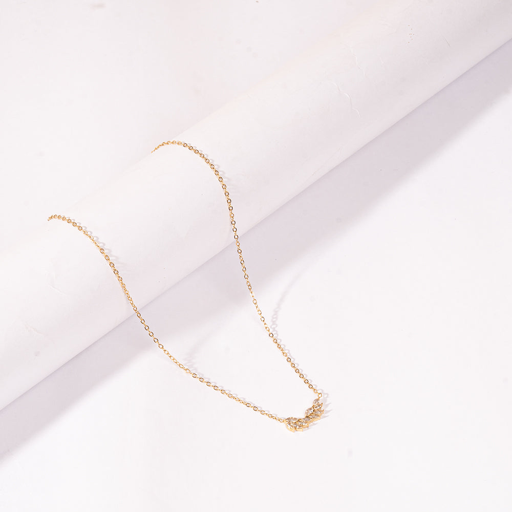 White Swan Wings Glow Necklace | Salty