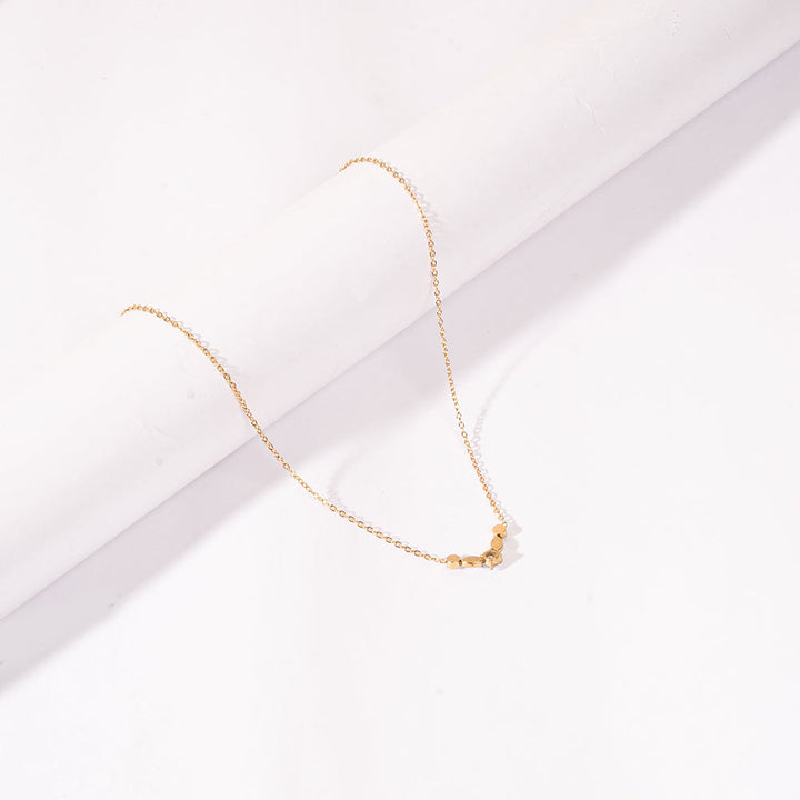 Golden White Loop Necklace | Salty