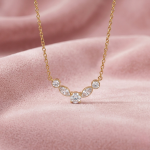 Golden White Loop Necklace