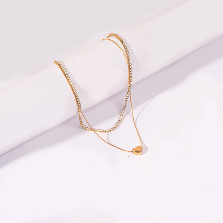 Golden Heart Layered Necklace | Salty