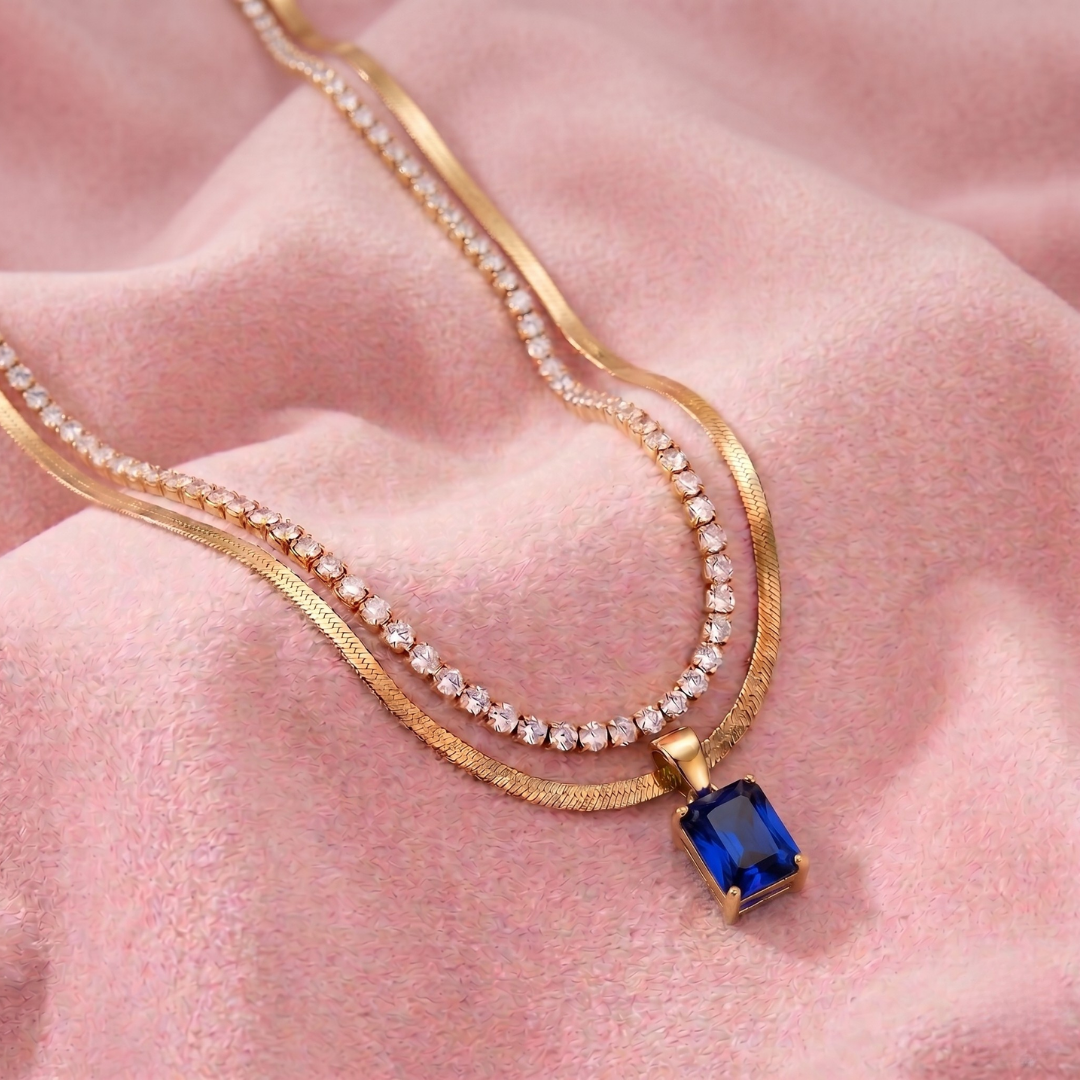 Sapphire Layered Necklace