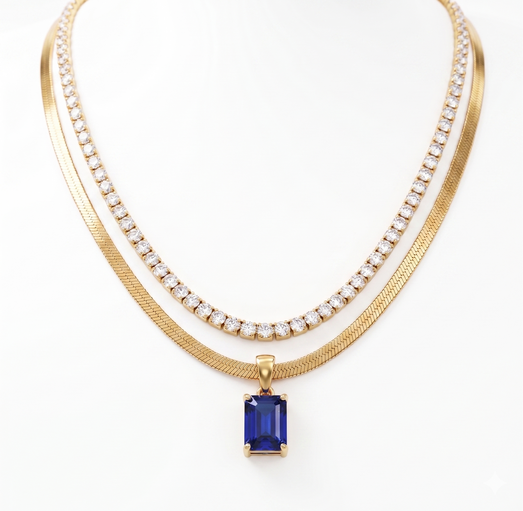 Sapphire Layered Necklace