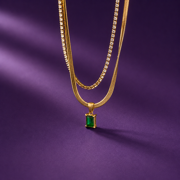 Emerald Layered Necklace