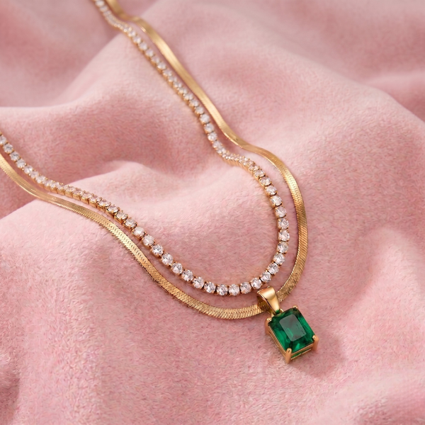 Emerald Layered Necklace