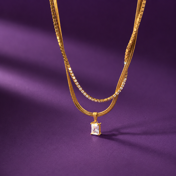 Crystal Layered Necklace