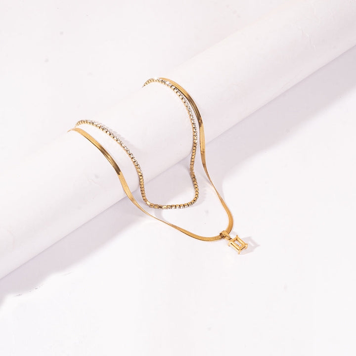 Crystal Layered Necklace | Salty