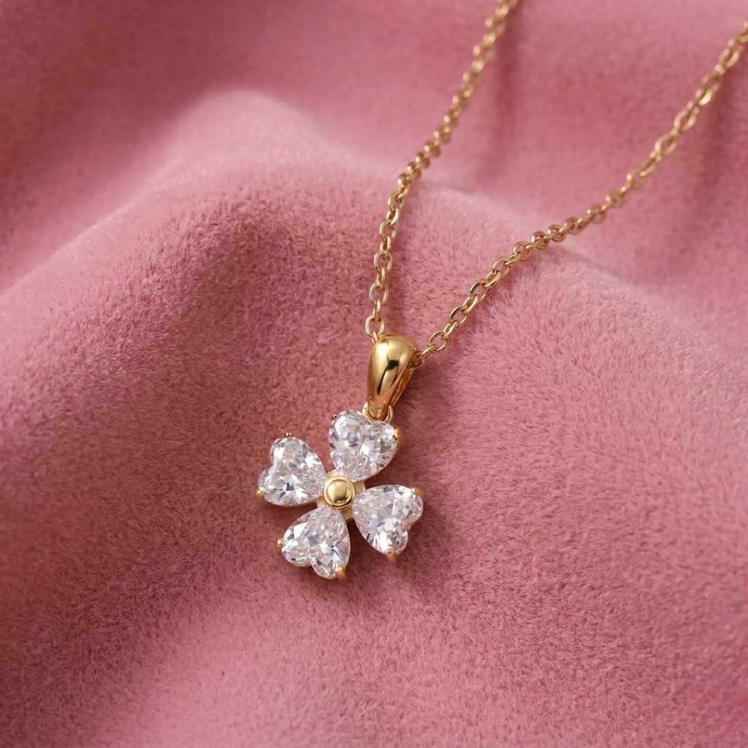 Golden Daisy Pearl Necklace