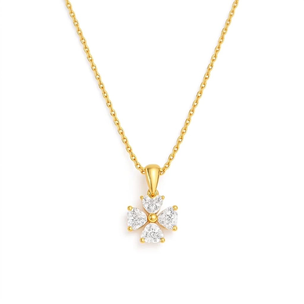 Golden Daisy Pearl Necklace