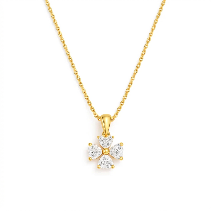 Golden Daisy Pearl Necklace
