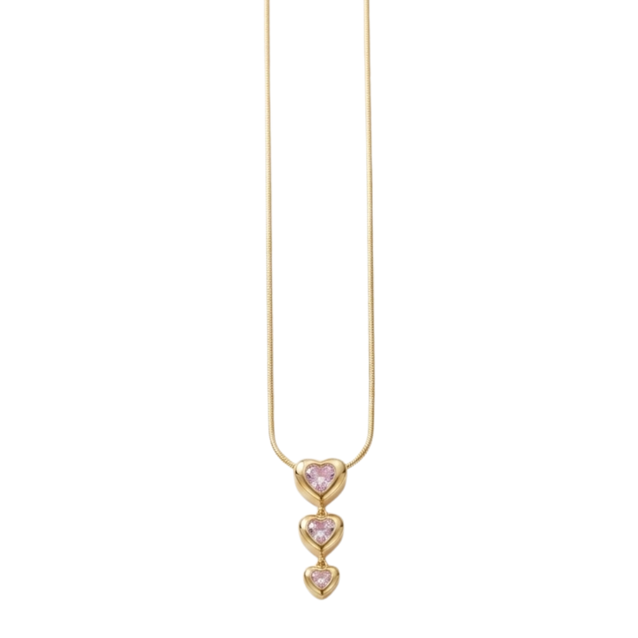 Rose Heart Drop Necklace