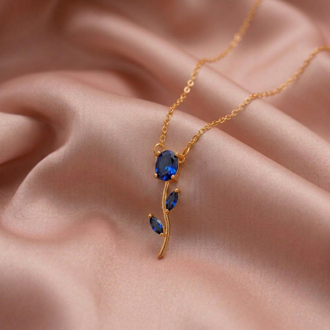 Tulip Velisse Necklace - Blue