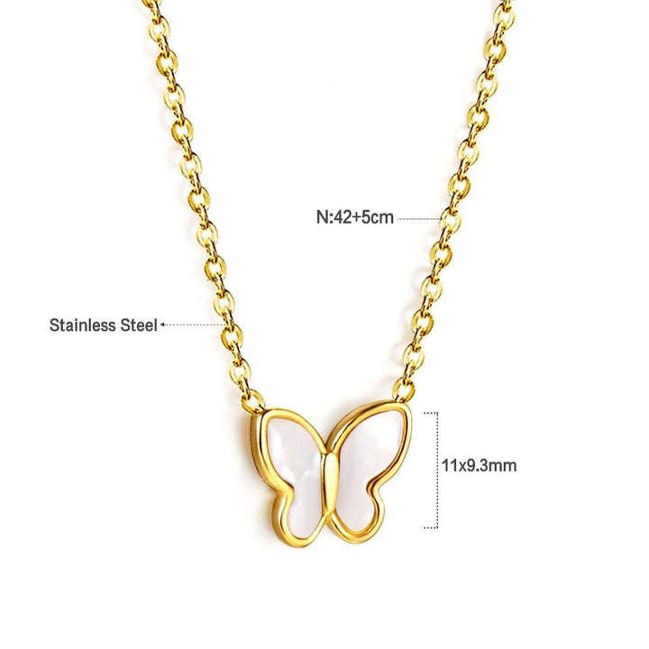 Butterfly Wink Pendant Necklace