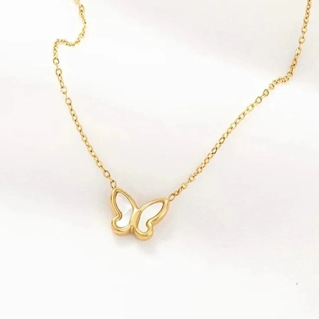 Butterfly Wink Pendant Necklace