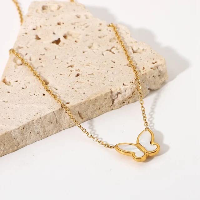 Butterfly Wink Pendant Necklace