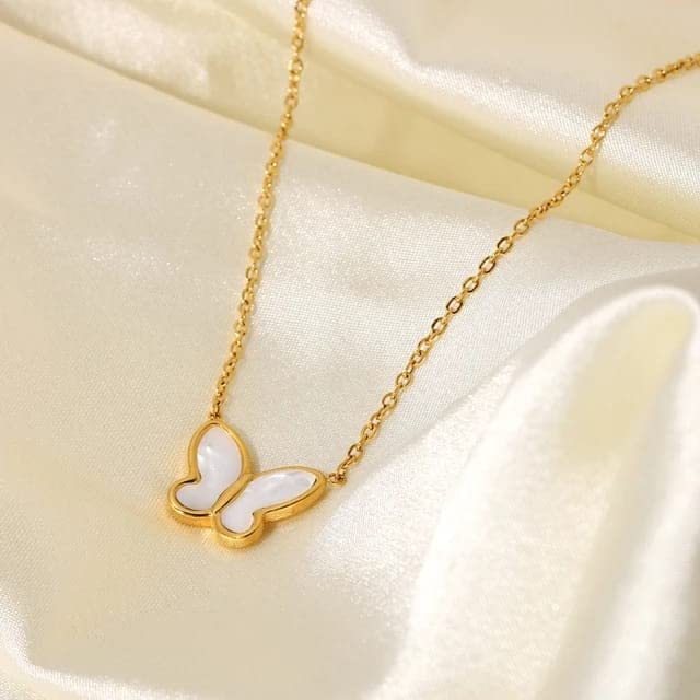 Butterfly Wink Pendant Necklace