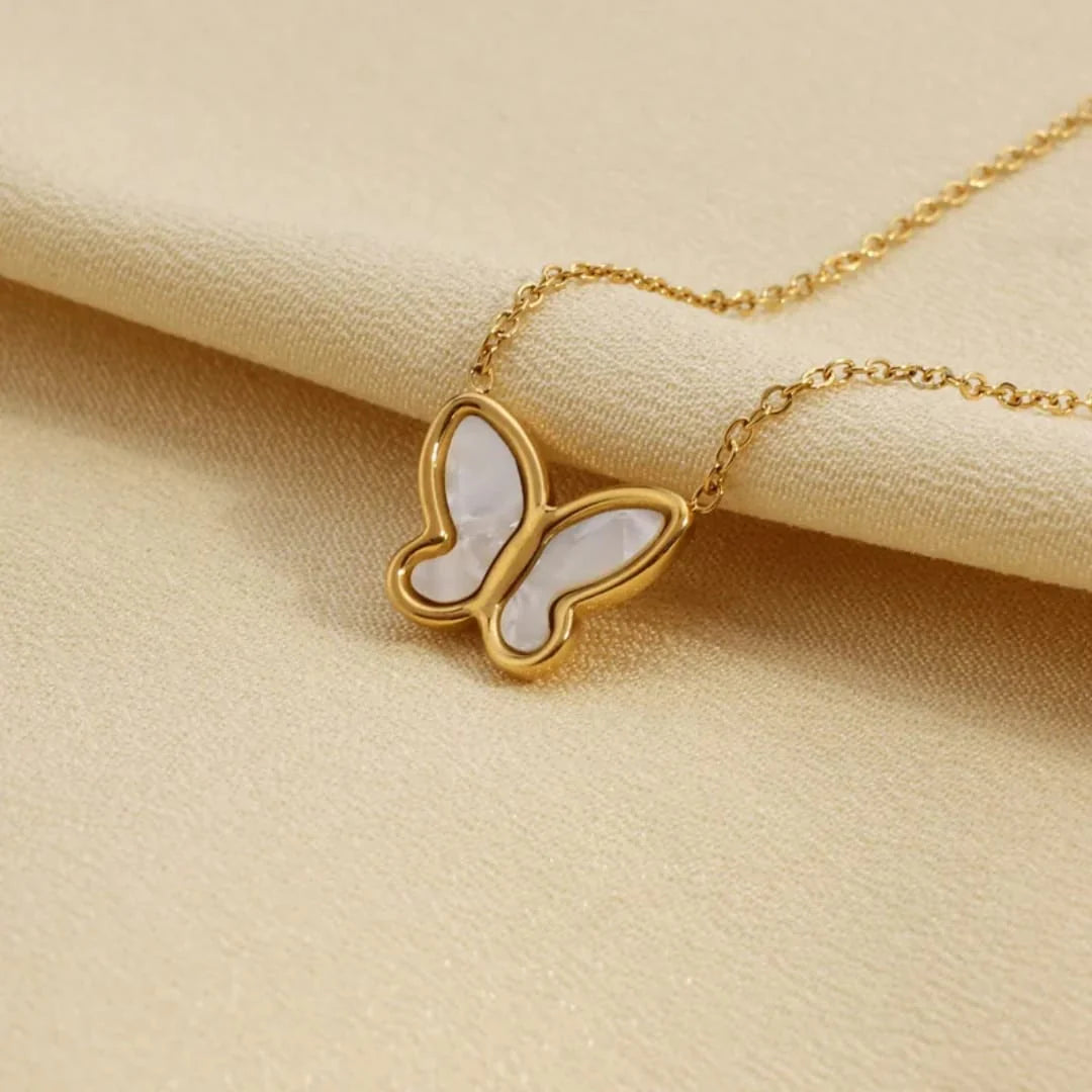 Butterfly Wink Pendant Necklace