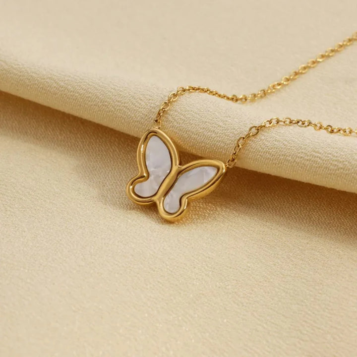 Butterfly Wink Pendant Necklace