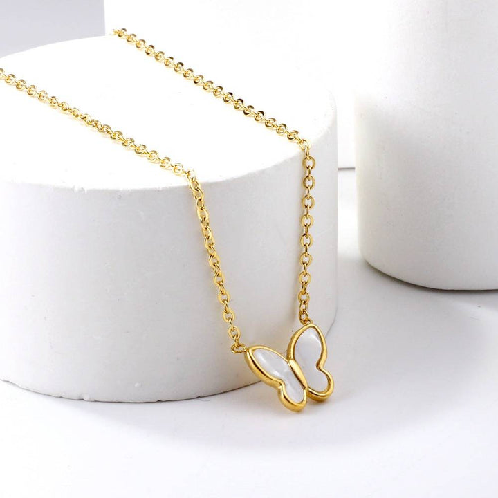 Butterfly Wink Pendant Necklace