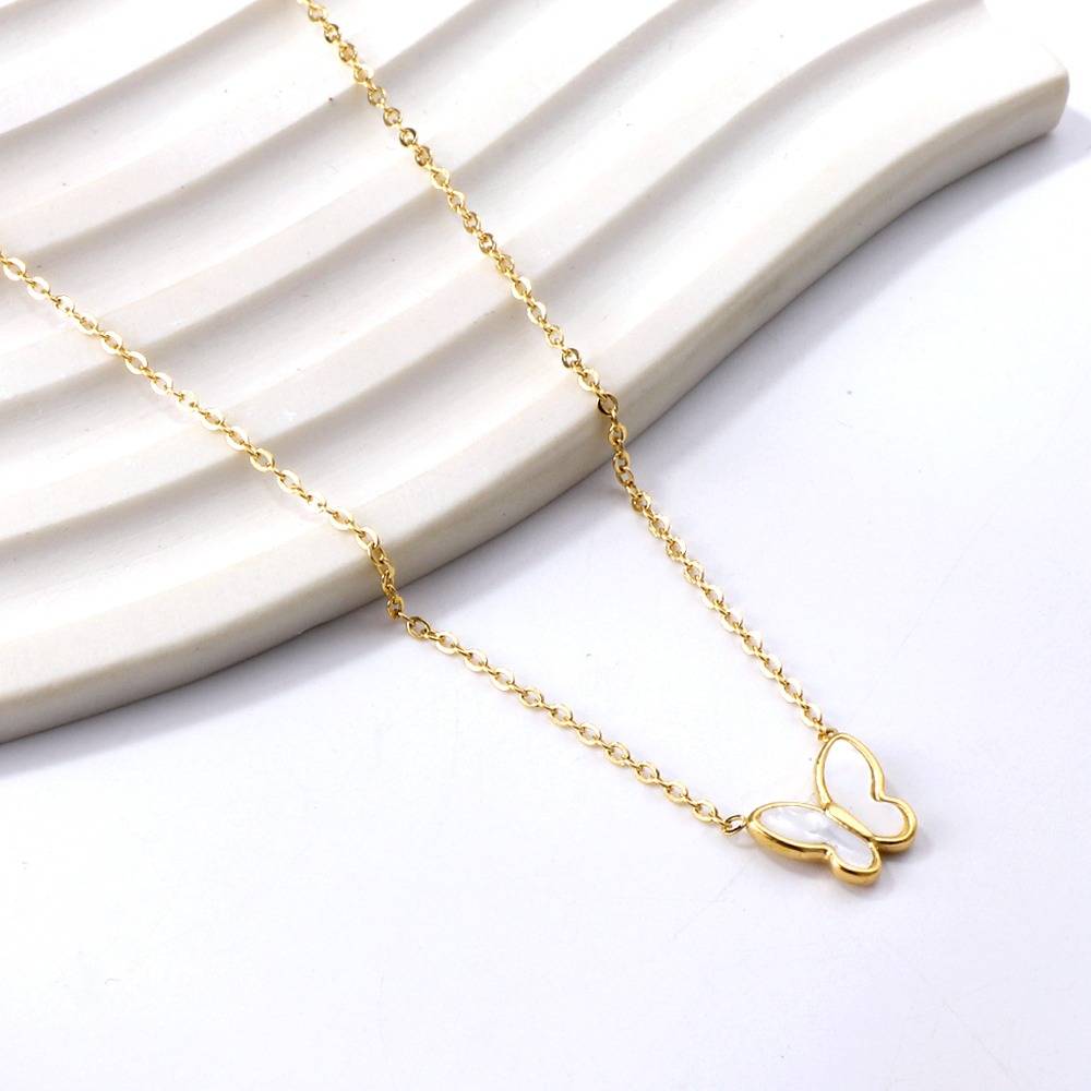 Butterfly Wink Pendant Necklace