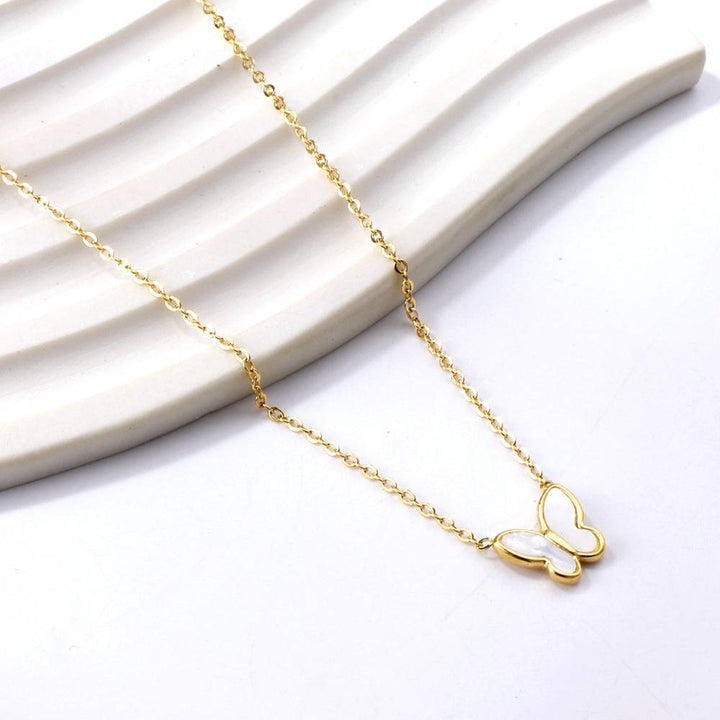 Butterfly Wink Pendant Necklace