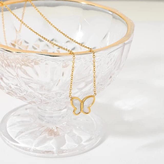 Butterfly Wink Pendant Necklace