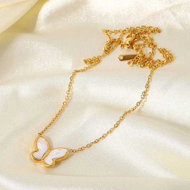 Butterfly Wink Pendant Necklace