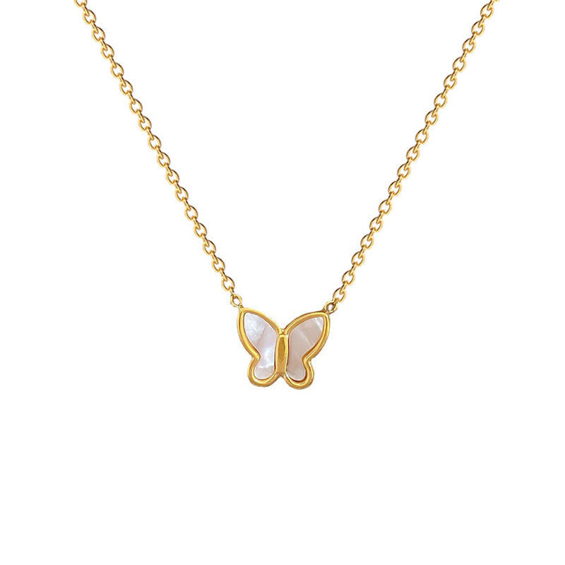 Butterfly Wink Pendant Necklace
