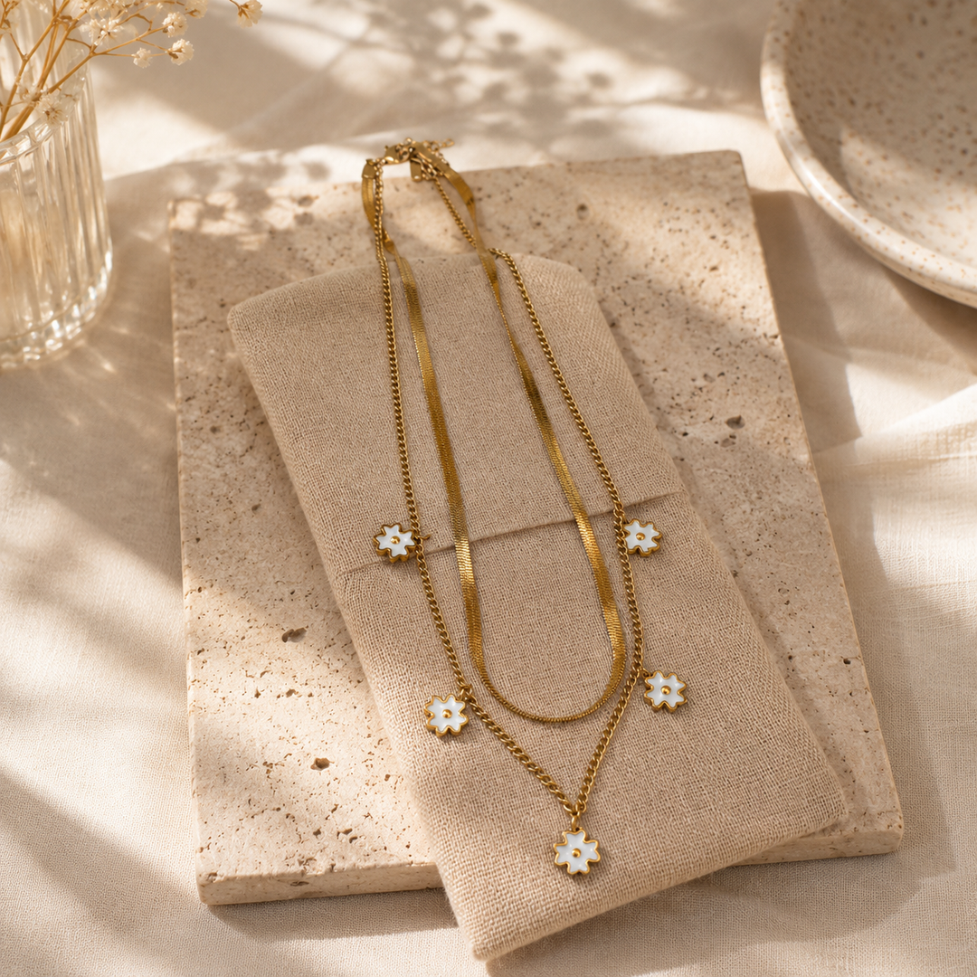 Daisy Disco Dual Chain Necklace