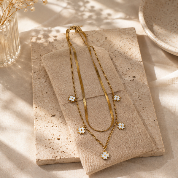 Daisy Disco Dual Chain Necklace