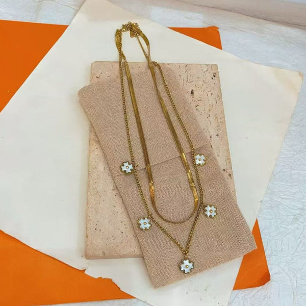 Daisy Disco Dual Chain Necklace