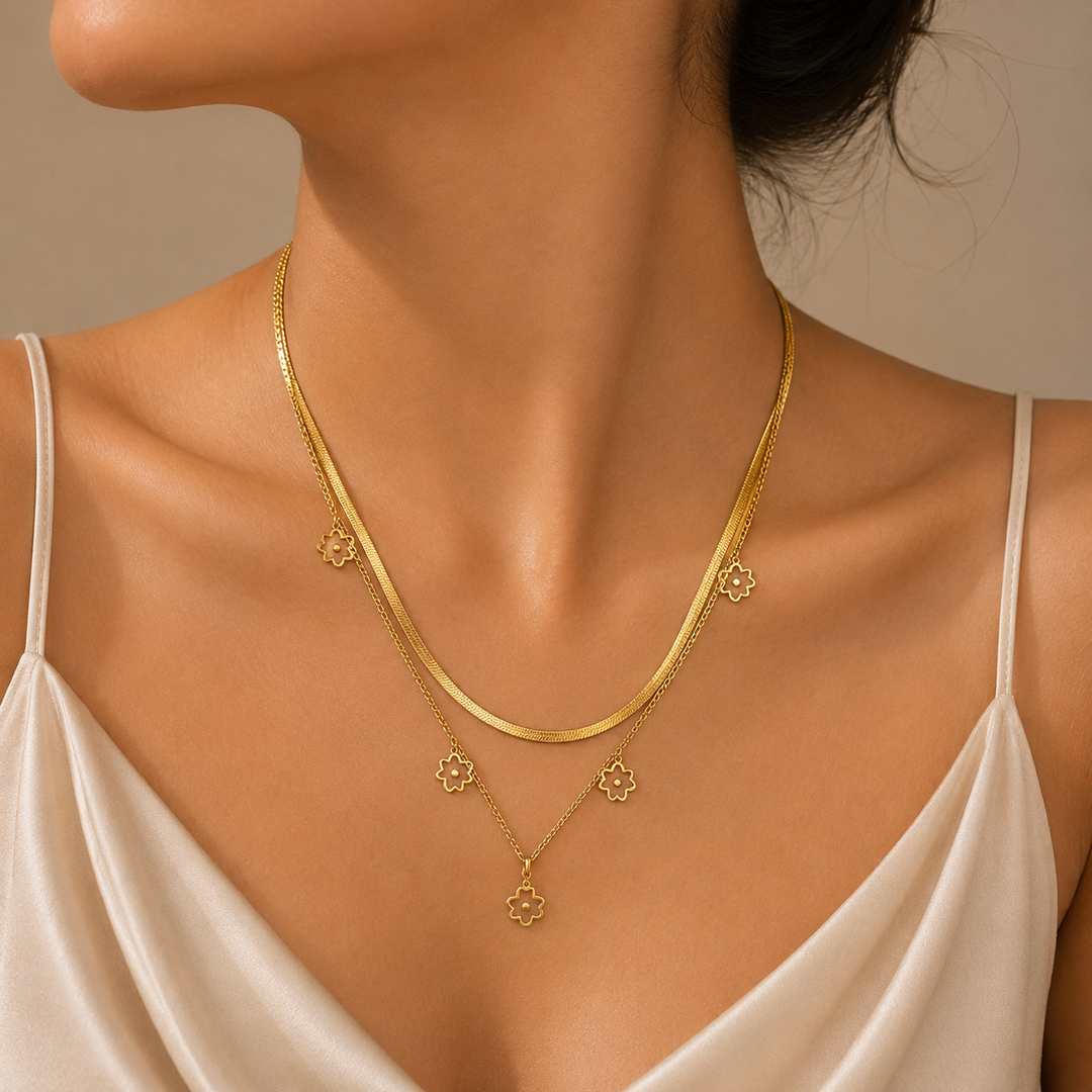 Daisy Disco Dual Chain Necklace