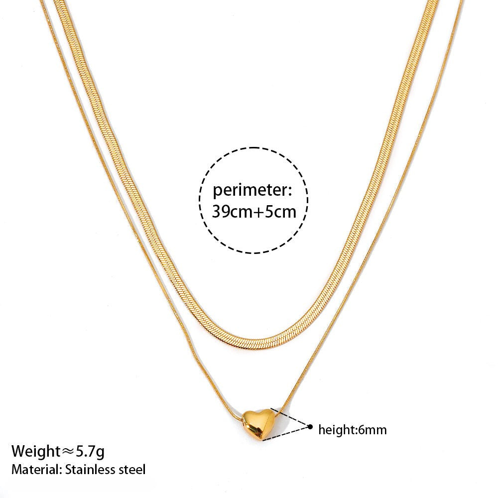 Heartzilla Dual Chain Necklace