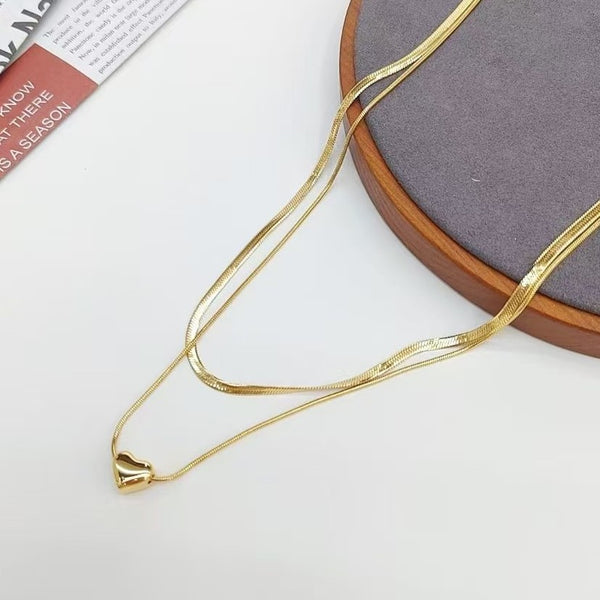 Heartzilla Dual Chain Necklace
