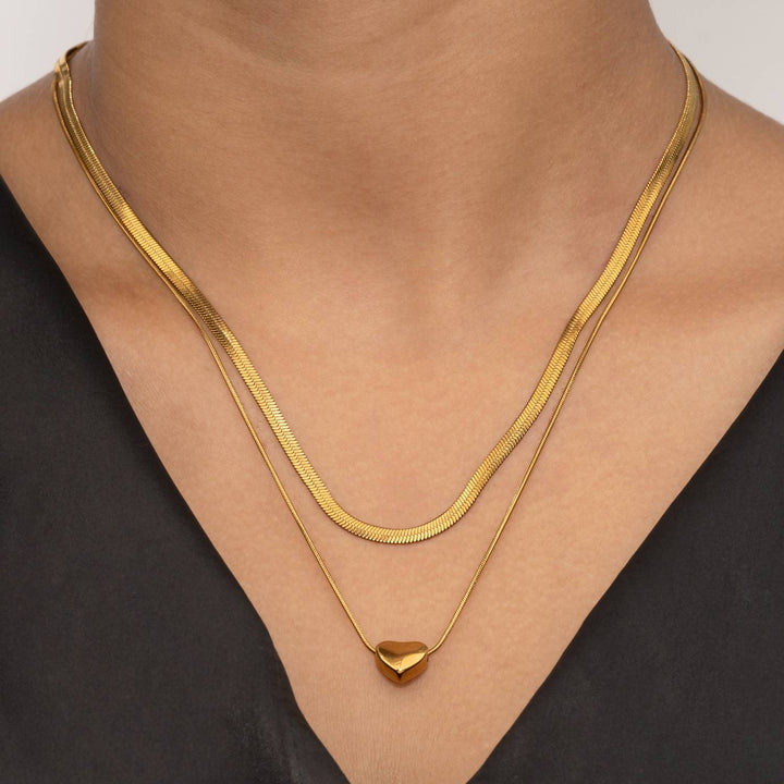 Heartzilla Dual Chain Necklace