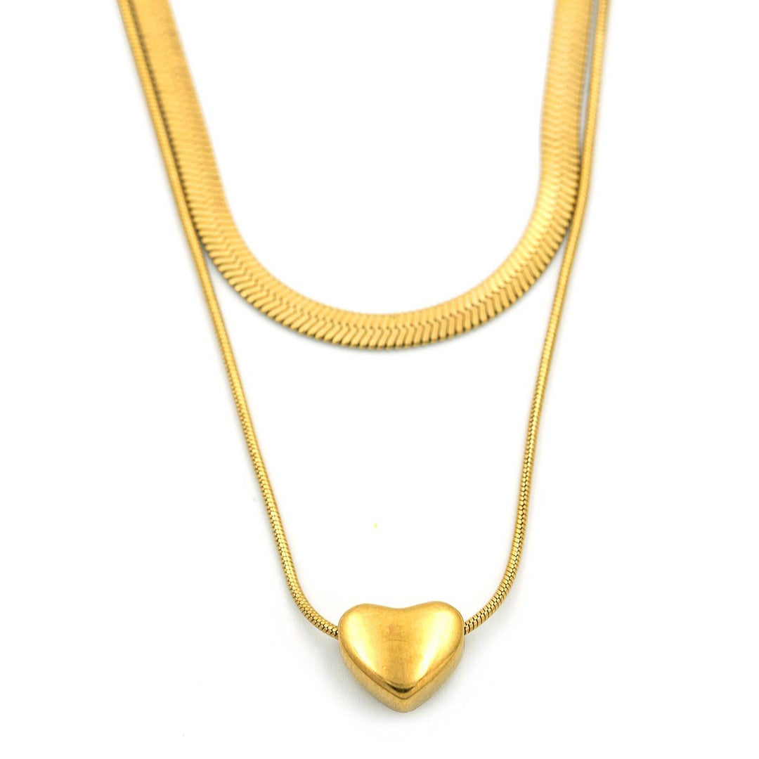 Heartzilla Dual Chain Necklace