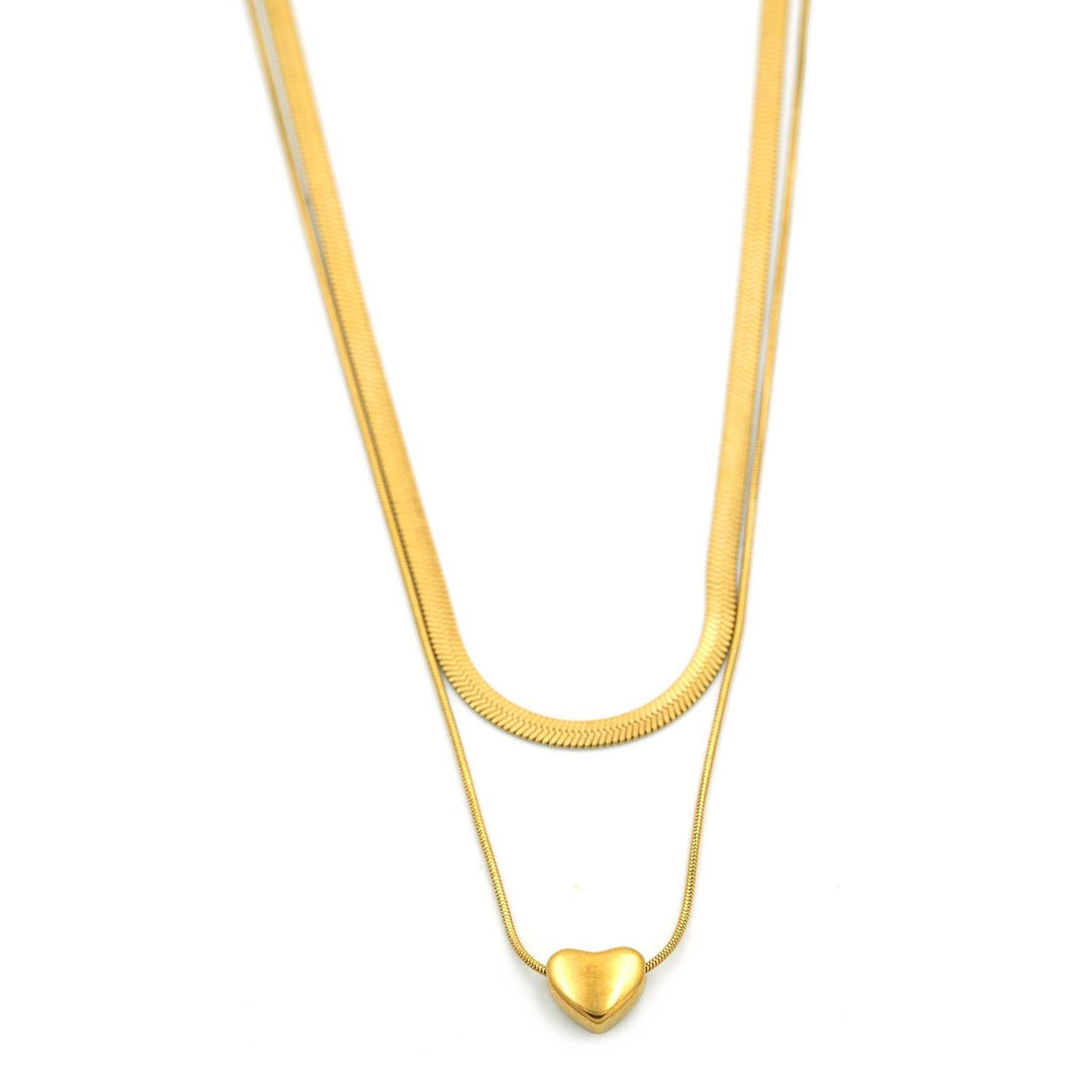 Heartzilla Dual Chain Necklace