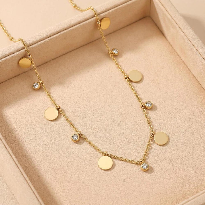Disco Dot Charm Necklace