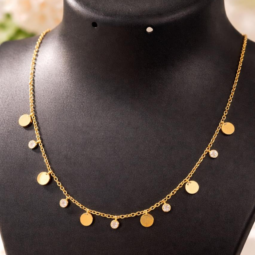 Disco Dot Charm Necklace