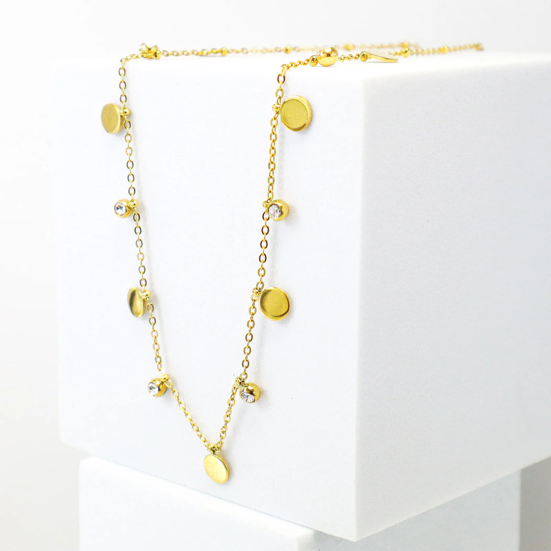 Disco Dot Charm Necklace