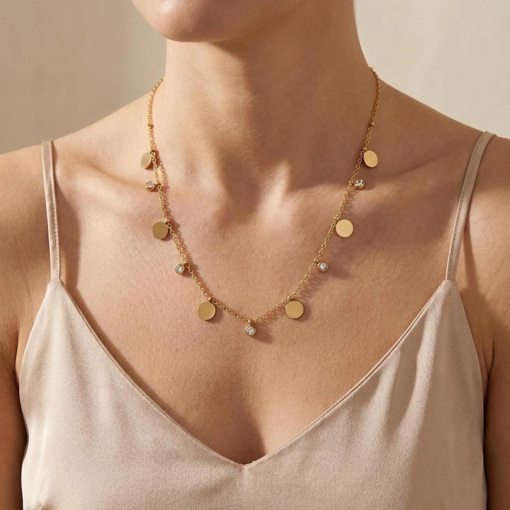 Disco Dot Charm Necklace
