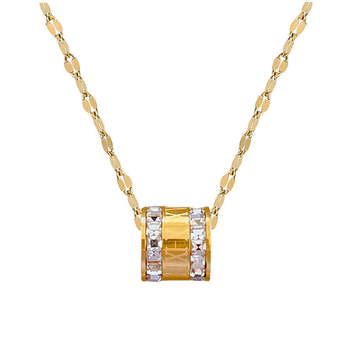 Barrel Bling Pendant Chain Necklace