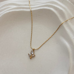 Tulip Rosebud Mini Pendant Necklace - Gold