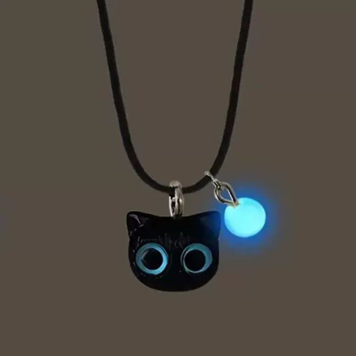 Lumi Cat Glowing Blue Necklace