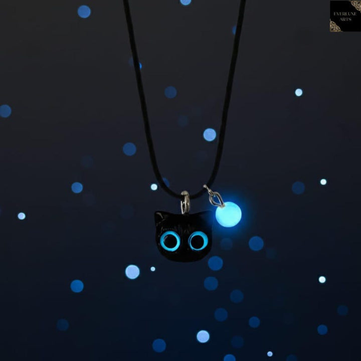 Lumi Cat Glowing Blue Necklace