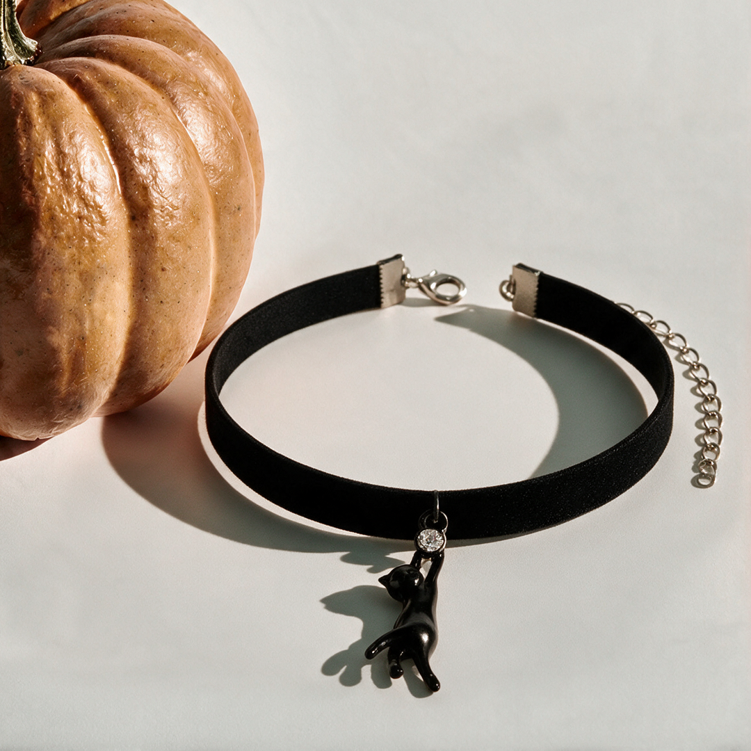 Black Cat Spellbound Choker Necklace