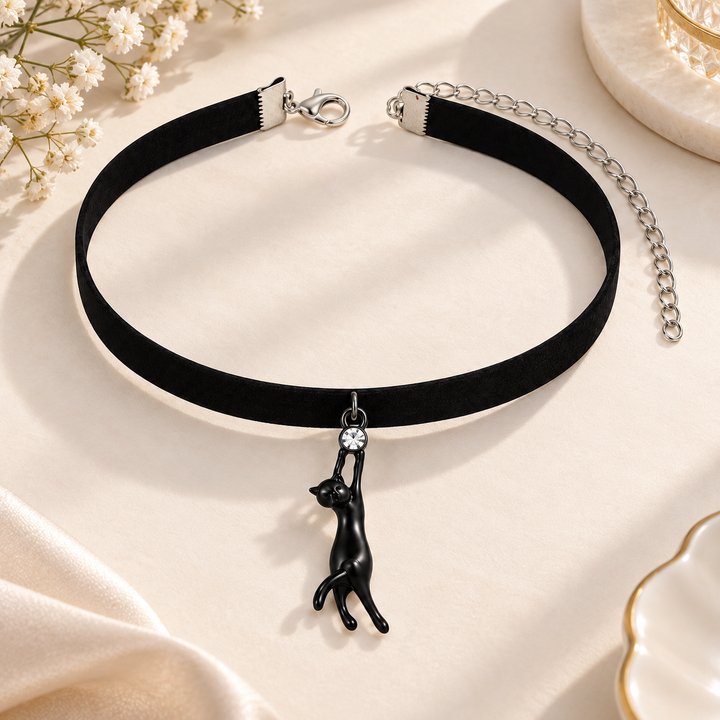 Black Cat Spellbound Choker Necklace