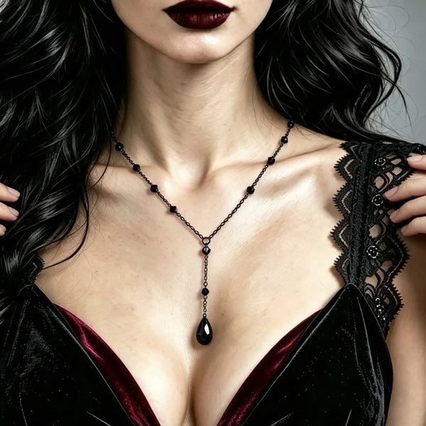 Midnight Drop Necklace